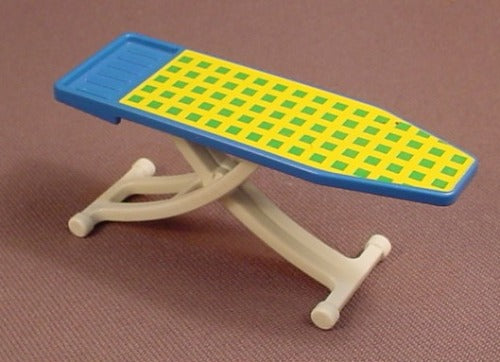 Playmobil Blue & Yellow Ironing Board With White Folding Legs