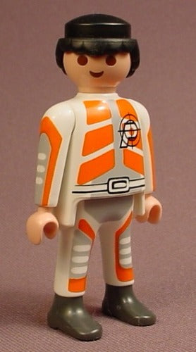 Playmobil Adult Male Agent In A White & Orange Uniform