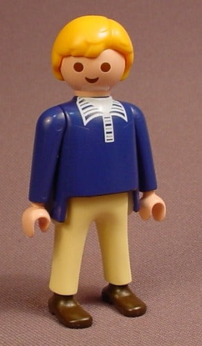 Playmobil Adult Male Figure In A Blue Sweater
