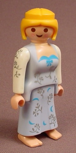 Playmobil Adult Female Figure In A Light Blue Long Dress