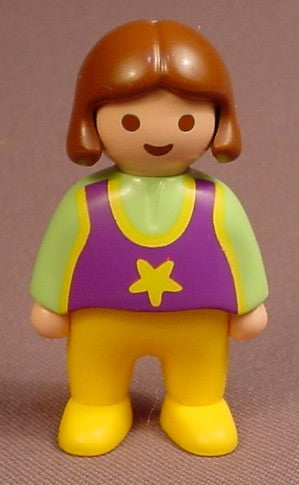 Playmobil 123 Female Girl Child Figure In A Green Shirt