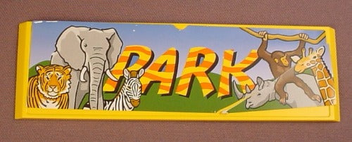 Playmobil Yellow Sign With Bevelled Edges & A Park Sign