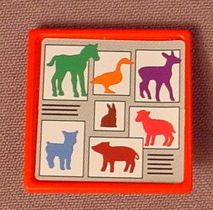 Playmobil Red Square Sign With A Petting Zoo Sticker
