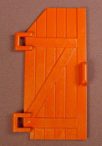 Playmobil Orange Brown Wood Slat Barn Door With Hinges