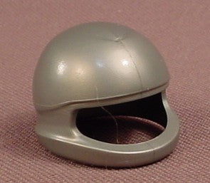 Playmobil Silver Gray Motorcycle Style Helmet