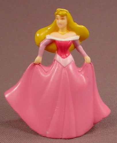Disney Sleeping Beauty Princess Aurora Holding Her Pink Gown PVC Figure