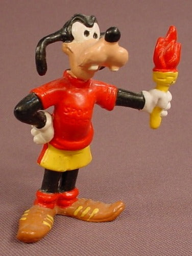 Disney Goofy In A Red Shirt & Holding An Olympic Torch PVC Figure