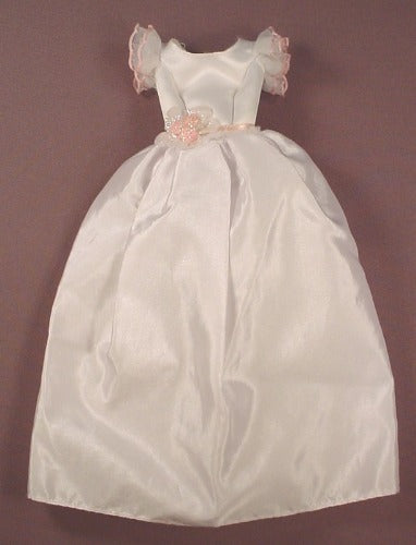 Barbie White Gown Or Dress With Lacy Shoulders