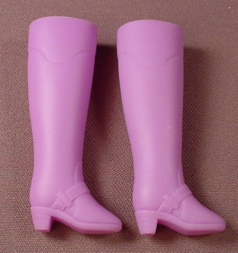 Barbie Doll Size Pair Of Tall Purple Riding Boots