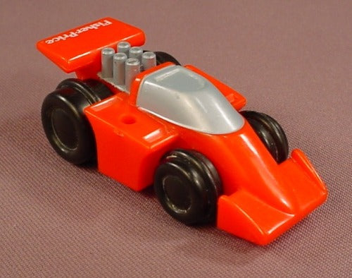 Fisher Price 1992 Red Race Car With Black Wheels