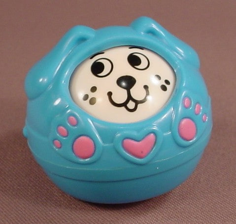 Fisher Price Blue Roll-A-Round Ball With A White Dog