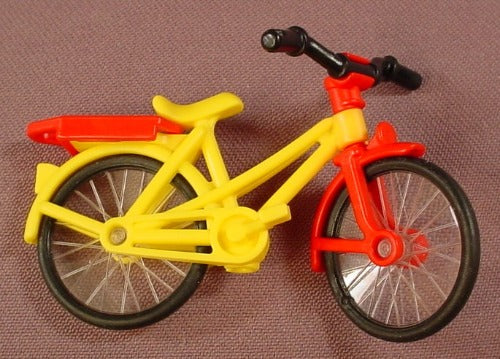 Playmobil Yellow Bicycle Or Bike With A Red Front Fender