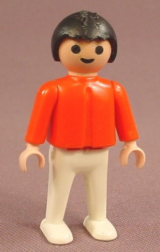 Playmobil Male Boy Child Classic Style Figure With A Red Torso