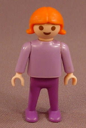Playmobil Female Girl Child Figure In A Purple Outfit