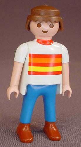 Playmobil Adult Male Figure In A White Short Sleeve Shirt