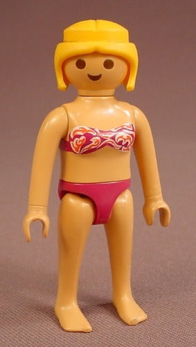Playmobil Adult Female Figure In A Pink & Purple Bikini