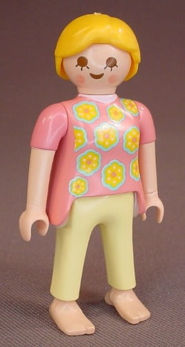 Playmobil Adult Female Woman Figure In A Pink Shirt