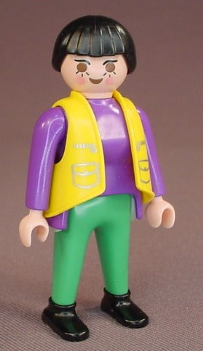 Playmobil Adult Female Woman Figure In A Yellow Vest