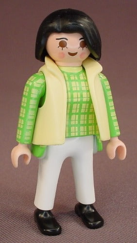 Playmobil Adult Female Woman Figure In A Light Yellow Vest