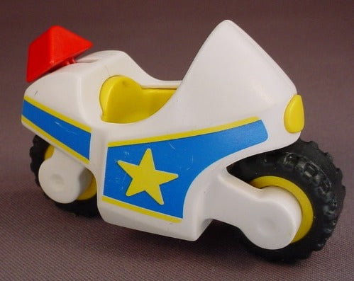 Playmobil 123 White & Yellow Motorcycle
