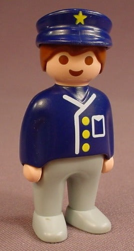 Playmobil 123 Adult Male Figure In A Dark Blue Jacket