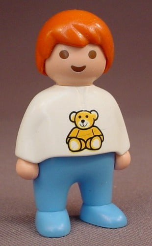 Playmobil 123 Male Boy Child Figure In A White Shirt