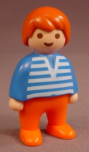 Playmobil 123 Male Boy Child Figure In A Blue Shirt