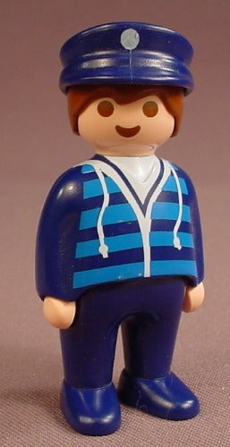 Playmobil 123 Adult Male Figure In Dark Blue Pants
