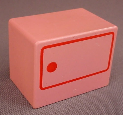 Playmobil 123 Pink Cupboard With Red Trim & An Open Back