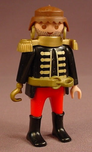Playmobil Adult Male Pirate Captain Figure In A Black Coat