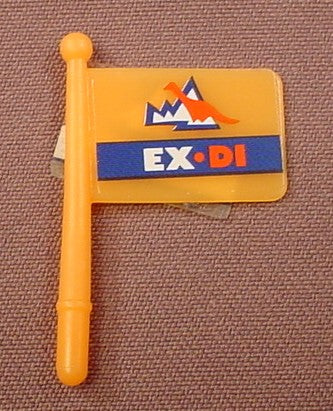Playmobil Orange Small Flag With A Pole & An EX-D1 Sticker