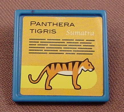 Playmobil Blue Square Sign With A Tiger