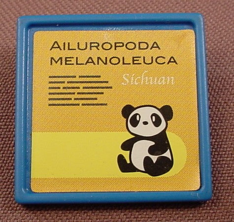 Playmobil Blue Square Sign With A Panda