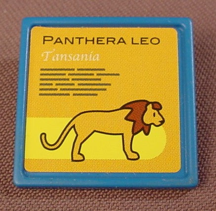 Playmobil Blue Square Sign With A Lion