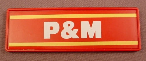 Playmobil Red Rectangular Sign With A P&M Sticker