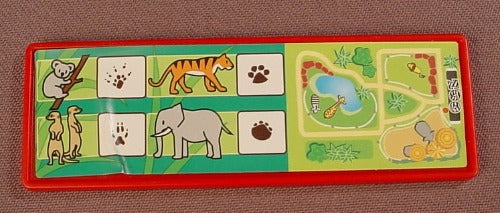 Playmobil Red Long Rectangular Sign Board With Raised Edges