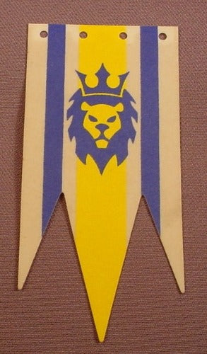 Playmobil Light Brown Cloth Banner That Has A Blue & Yellow Lion
