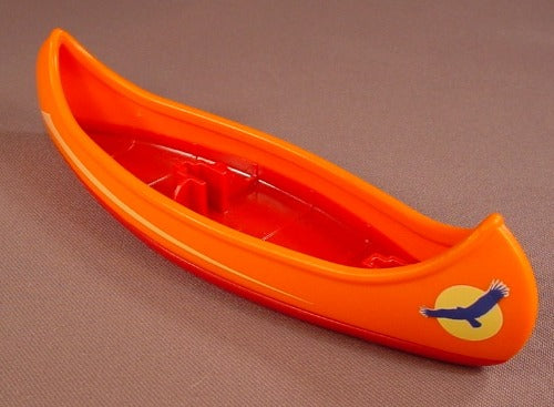 Playmobil Orange & Red Canoe With A Blue Eagle Design