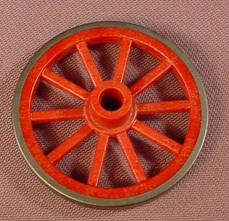 Playmobil Dark Red Or Burgundy Front Wagon Wheel