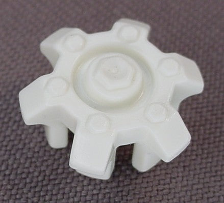 Playmobil White Hubcap With A 6 Pointed Shape