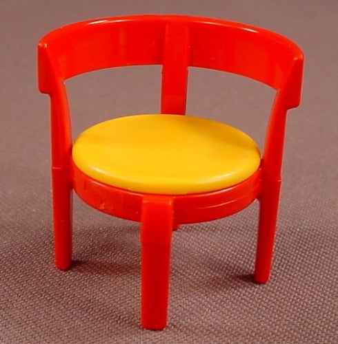 Playmobil Red Chair With A Round Yellow Or Gold Seat