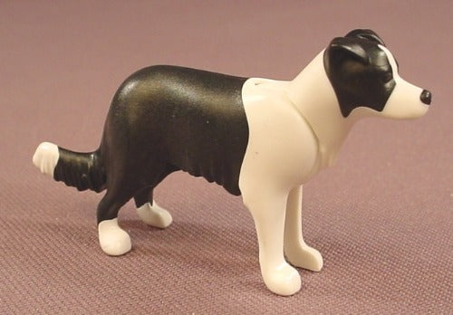 Playmobil Black & White Border Collie Dog