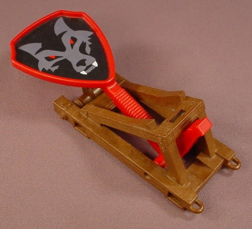 Playmobil Brown Catapult Frame With A Dark Red Catapult