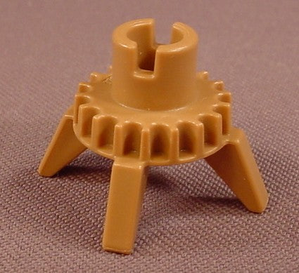 Playmobil Light Brown Notched Turnbolt With Gears