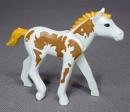Playmobil White Baby Horse Or Pony With Brown Spots