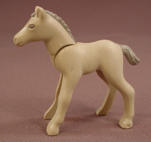 Playmobil Light Gray Baby Horse With Darker Gray Mane