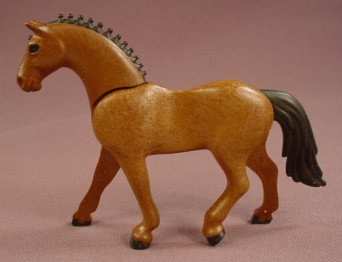 Playmobil Brown Equestrian Horse With A Black Tail