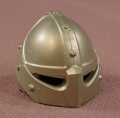 Playmobil Silver Gray Helmet With Riveted Bands Of Metal