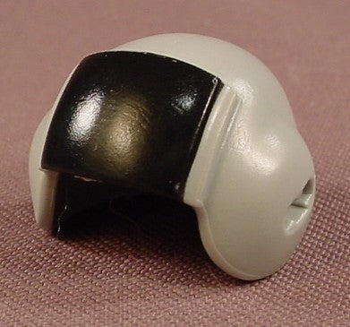 Playmobil Gray Pilot Helmet With A Raised Fixed Black Visor