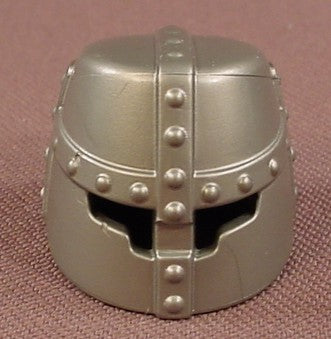 Playmobil Silver Gray Helmet With A Band Of Rivets On The Top